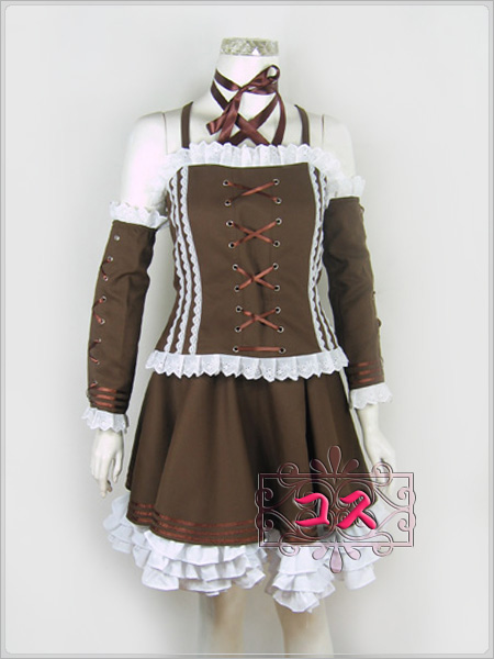 【激安コスプレ衣装】ゴスロリ リボン付きメイド服セット!!! 【激安コスプレ衣装】ゴスロリ リボン付きメイド服セット!!!