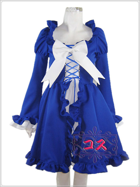 【激安コスプレ衣装】ゴスロリ リボン付きメイド服セット!!! 【激安コスプレ衣装】ゴスロリ リボン付きメイド服セット!!!