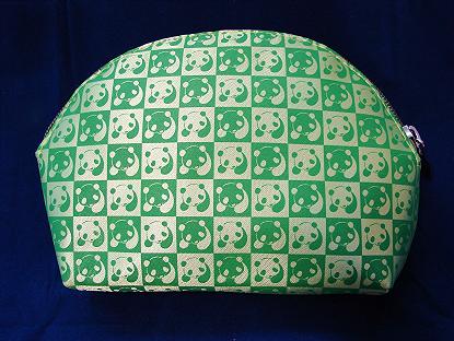 熊猫屋オリジナル 布製ポーチ(緑)